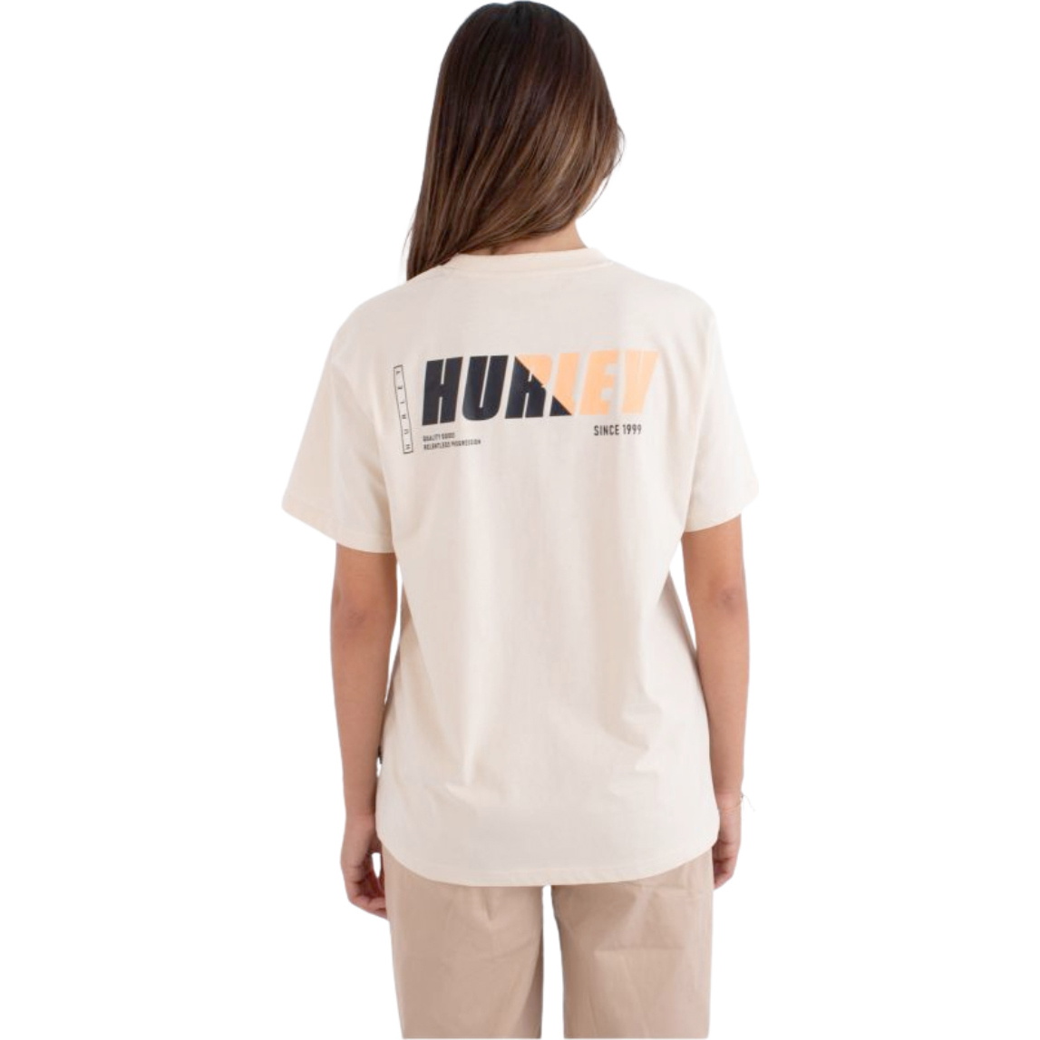 2026 Hurley Womens Back On 99 Regular Tee WTSEU00023 - Beige